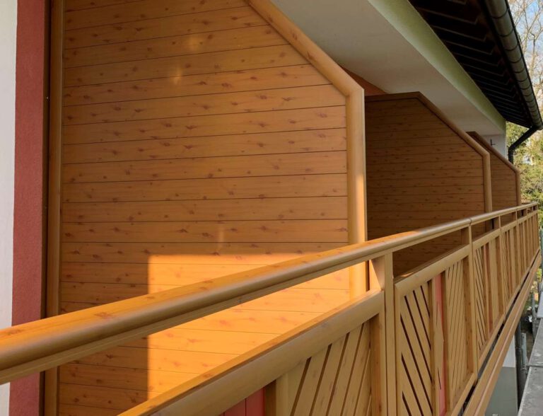 Trennwand Alu in Holzoptik Ulm