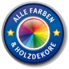 Button Balkongeländer Aluminium Pulverbeschichtet in allen Farben und Holzoptik
